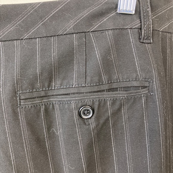 Black Striped Wide Leg Trousers - Picture 6 of 7